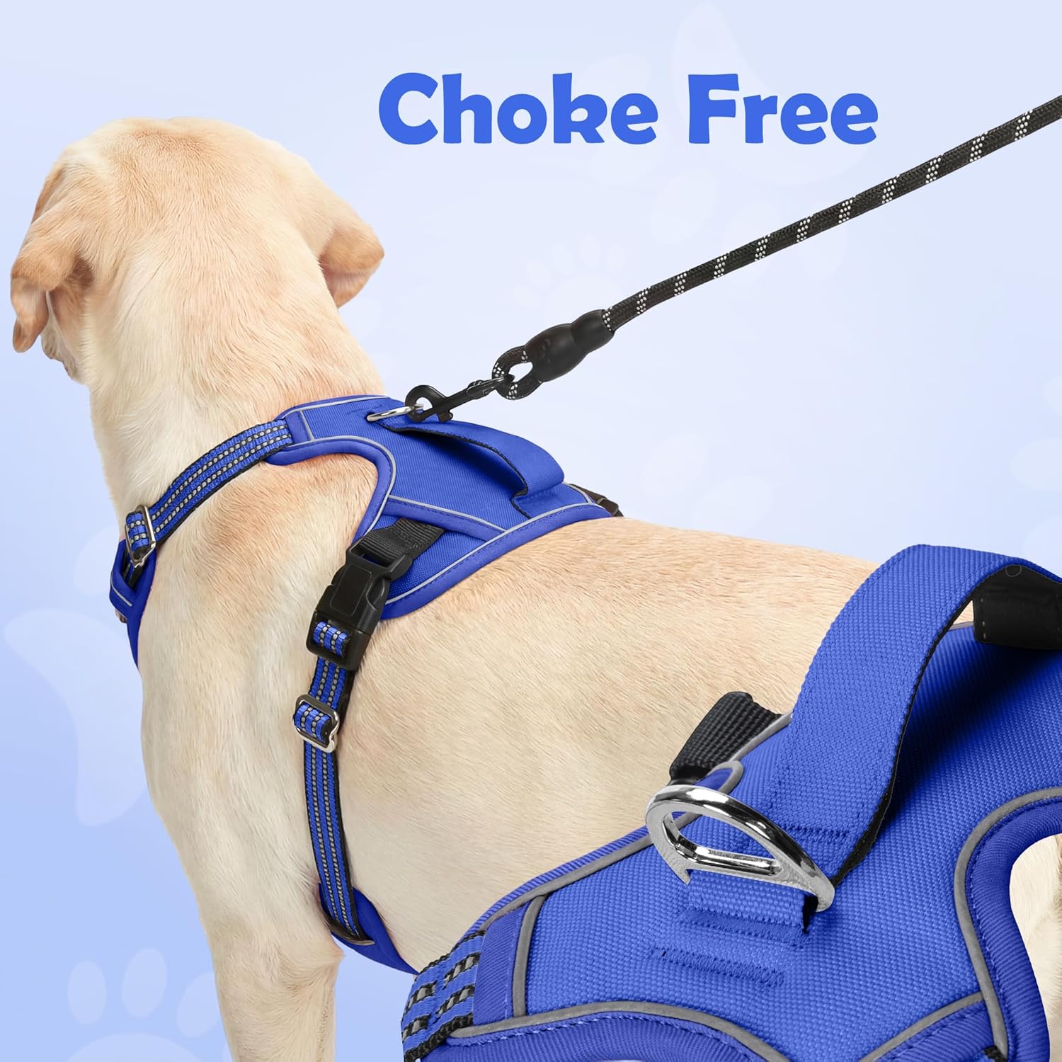 Thumbnail 3 de Funfox Dog Harness No Pull (2-clip adjustable vest with handle) – Breathable padded anti-pull walking harness