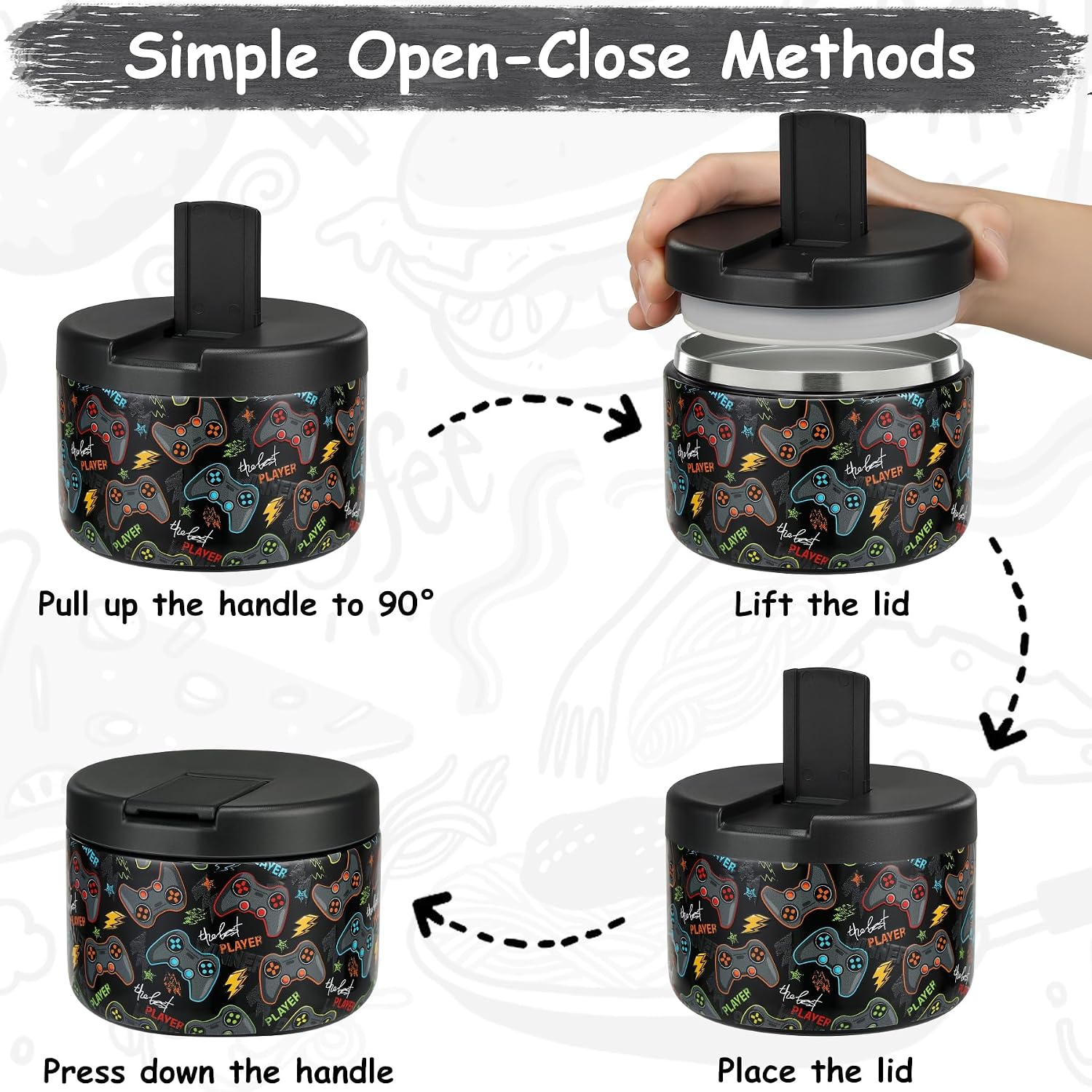Detalle 2 de Pawtong 12oz Insulated Food Jar, Leakproof 🍲