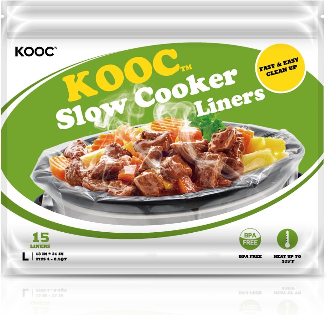 Thumbnail 6 de KOOC Slow Cooker Liners, 13 x 21 in