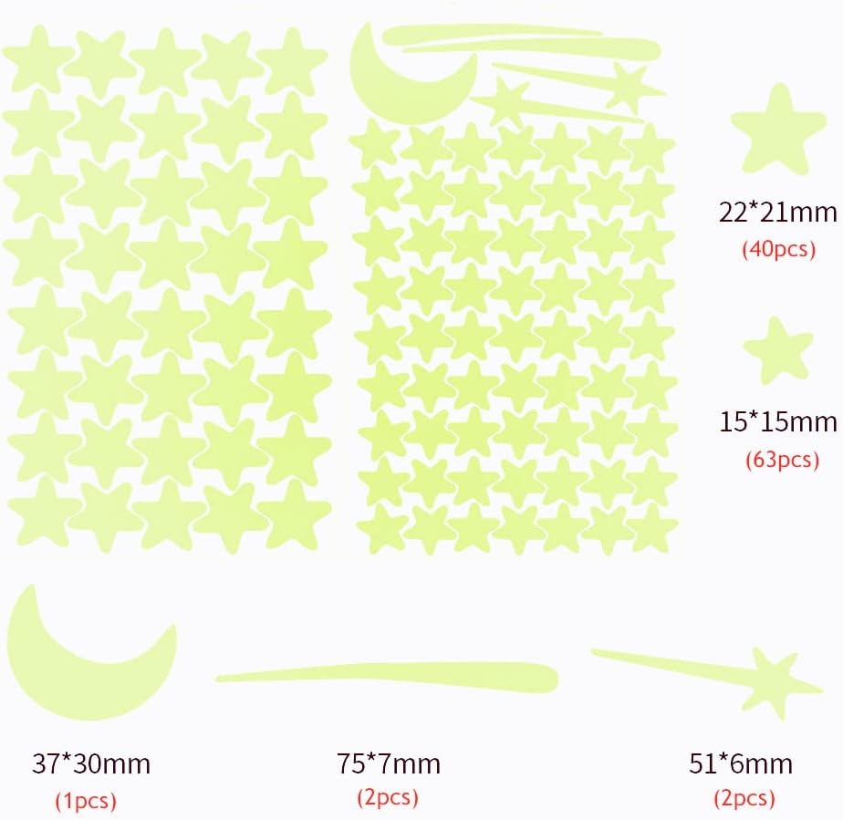 Thumbnail 3 de Morices 516 Pcs Glow in The Dark Wall Stickers: Starry Ceiling & Wall Décor Set