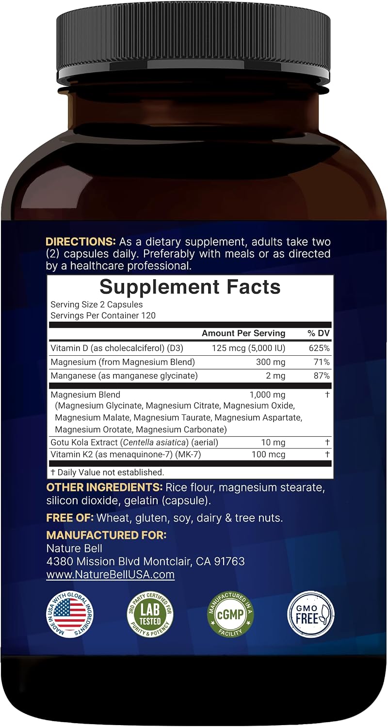Detalle de NatureBell Magnesium Complex 1,000 mg