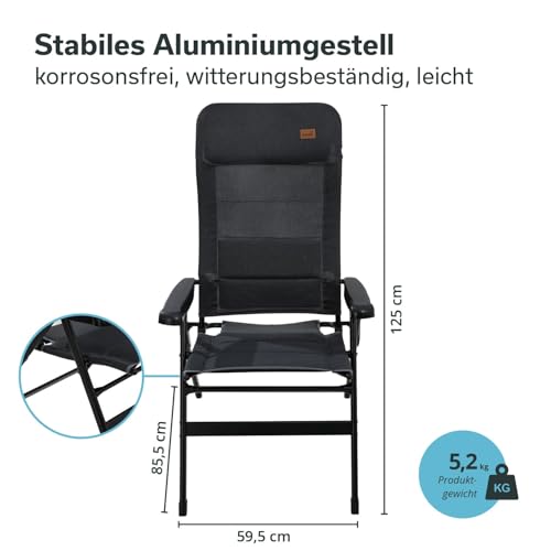 Thumbnail 5 de Skandika Lepola XL Camping-Klappstuhl aus Aluminium mit 7-fach verstellbarer Lehne