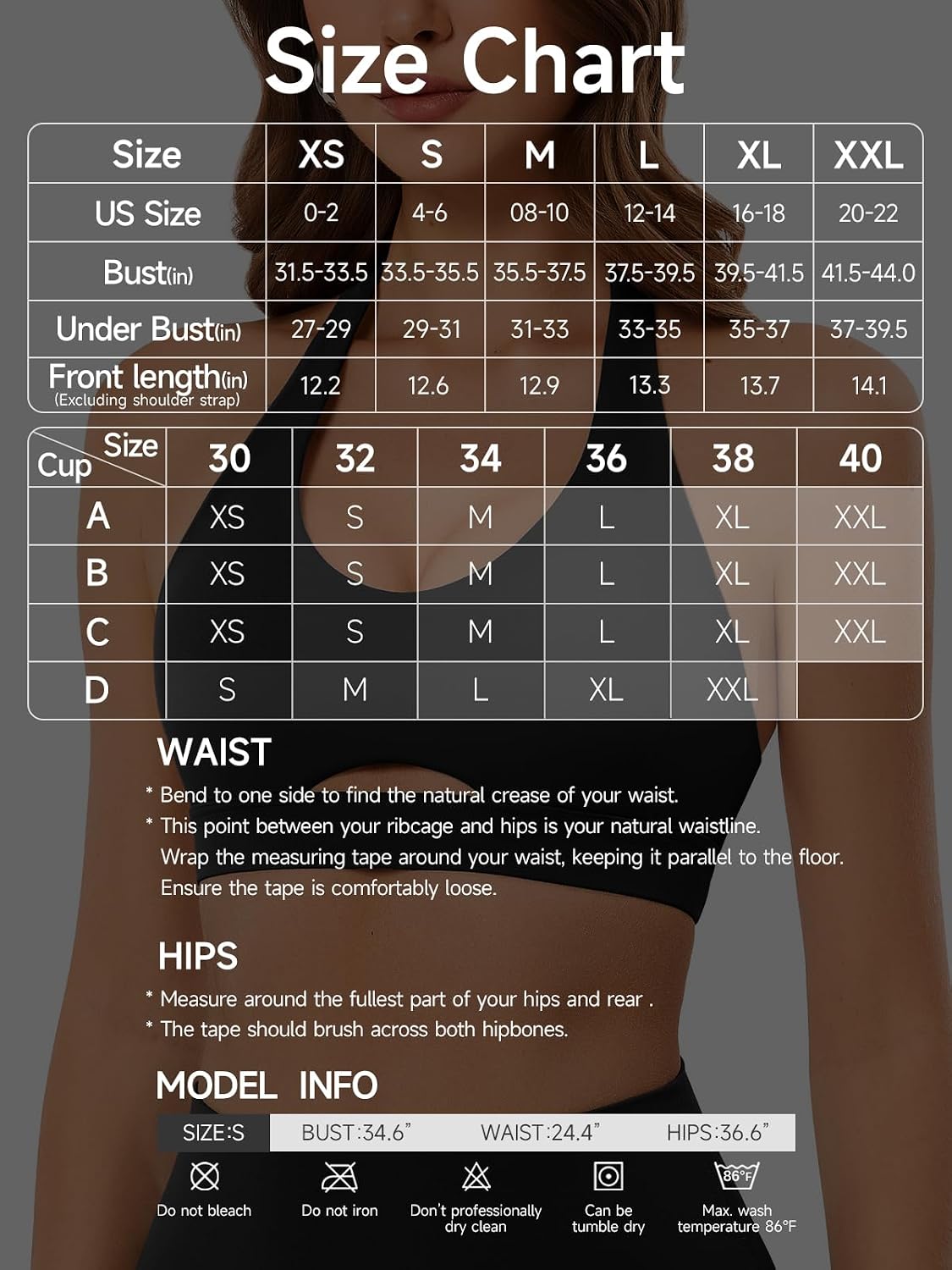 Thumbnail 6 de Open Back Halter Sports Bra, Padded