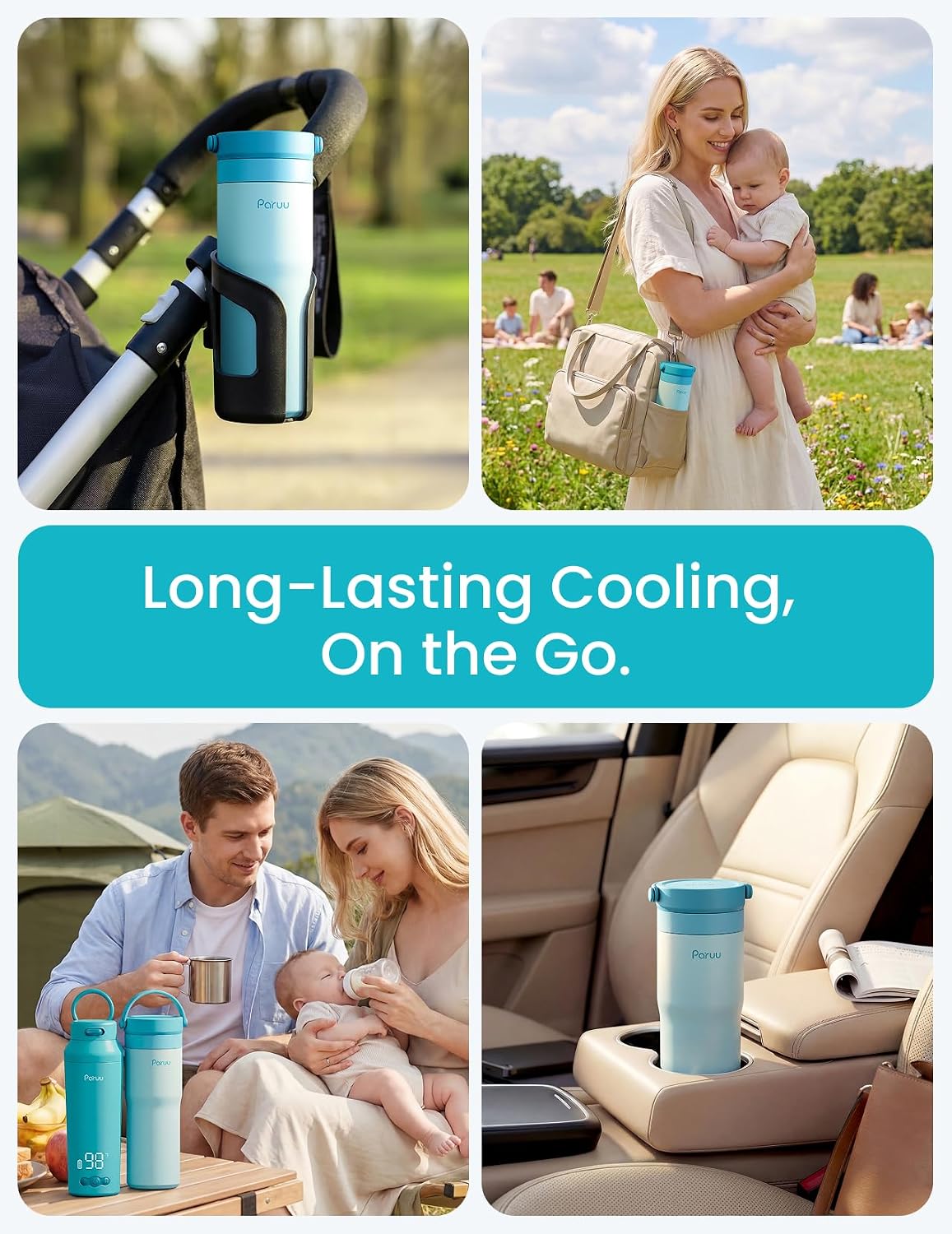 Thumbnail 6 de Paruu Portable Breast Milk Cooler, 304 Stainless Steel, Blue