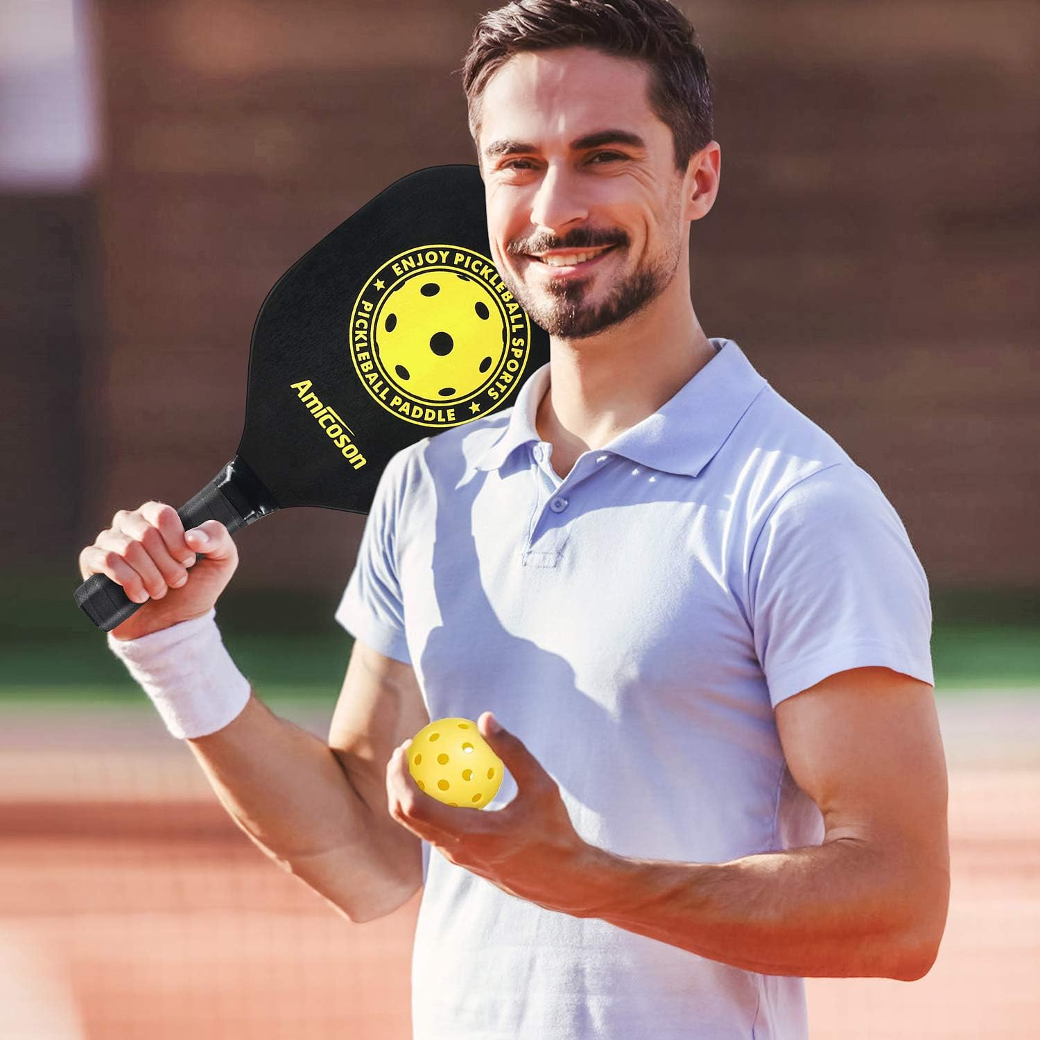 Thumbnail 4 de Amicoson Pickleball Paddles – Set of 4 wooden paddles 🥎