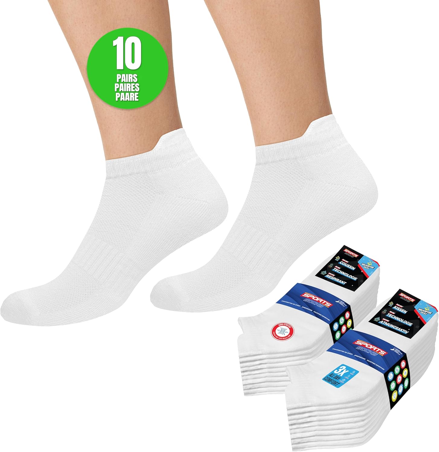 Thumbnail 5 de SOXCO Chaussettes Sport Socquettes – Lot de 10 Paires, confort premium et respirabilité