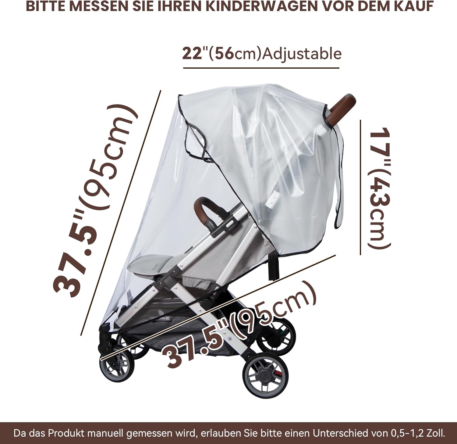 Thumbnail 4 de Bemece Universal Pushchair Rain Cover 🌧