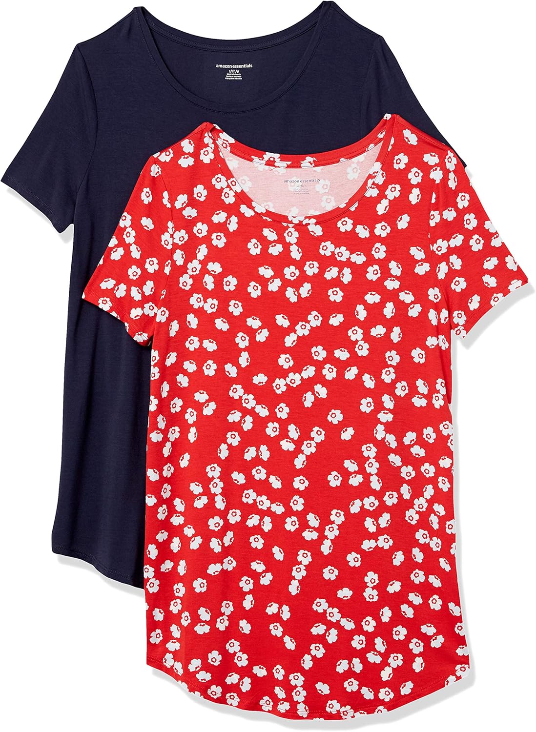 Thumbnail 6 de Amazon Essentials Damen-Tunika mit U-Ausschnitt und kurzen Ärmeln, 2er-Pack