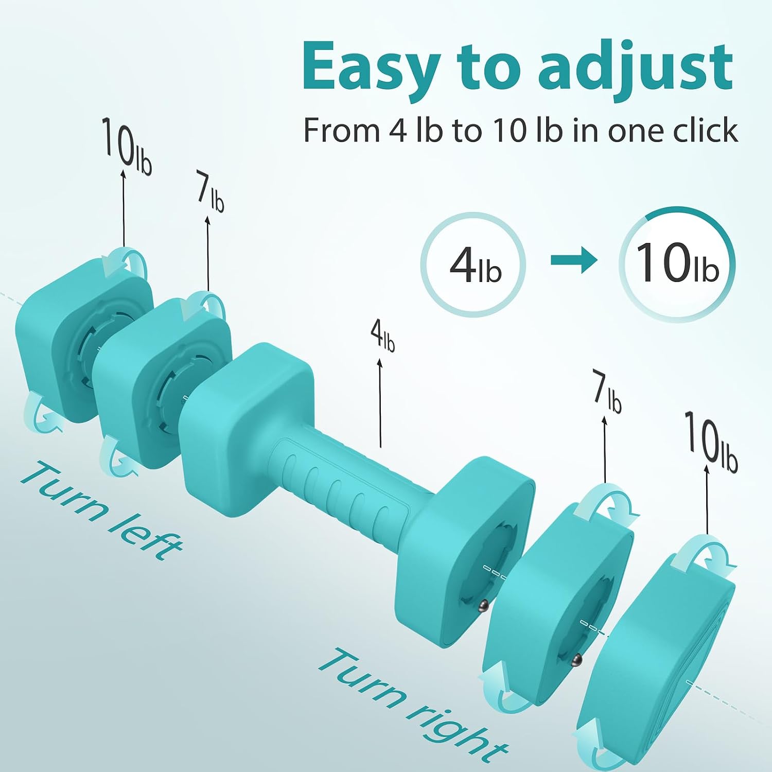 Detalle de Poudee Adjustable Dumbbell Set
