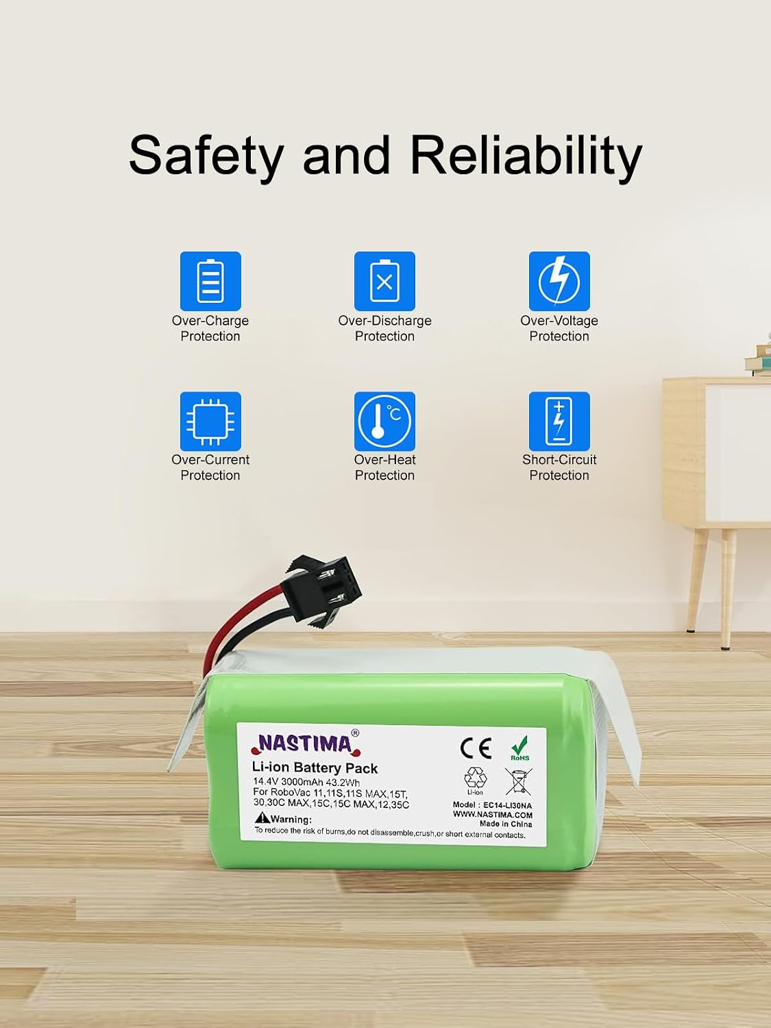 Thumbnail 5 de NASTIMA 14.4V 3000mAh Batería Li‑Ion compatible con Conga