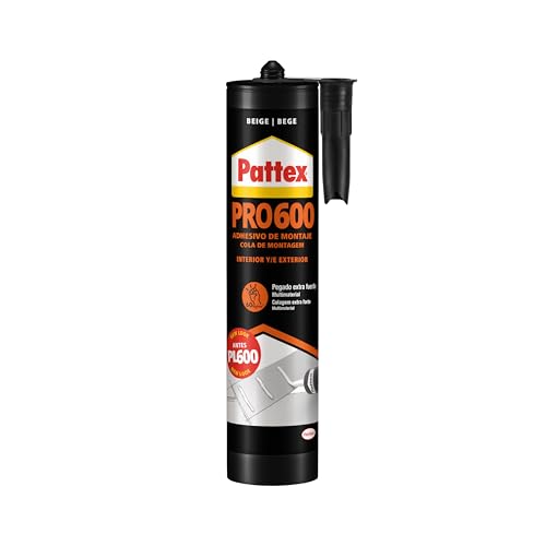 Detalle de Pattex PRO600 Adhesivo de montaje: adhesivo de disolvente extrafuerte, 300 ml