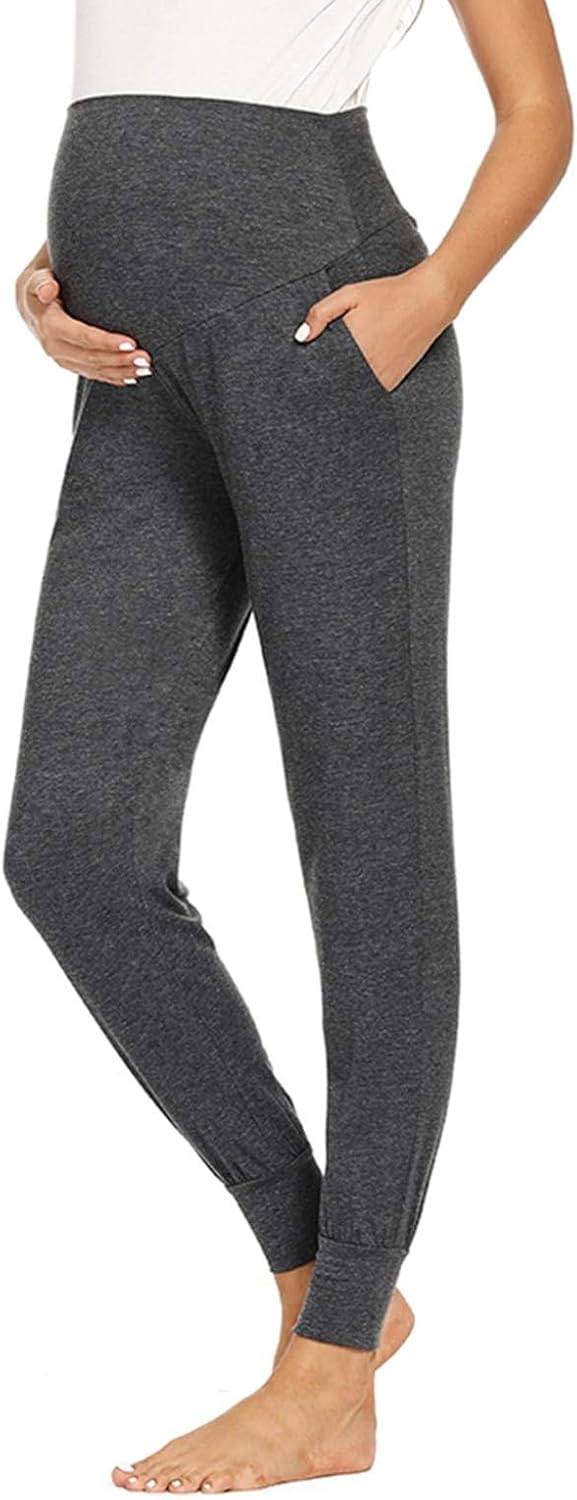 Detalle 2 de Shen&Qege Maternity Pants Over The Belly Lounge Sweatpants