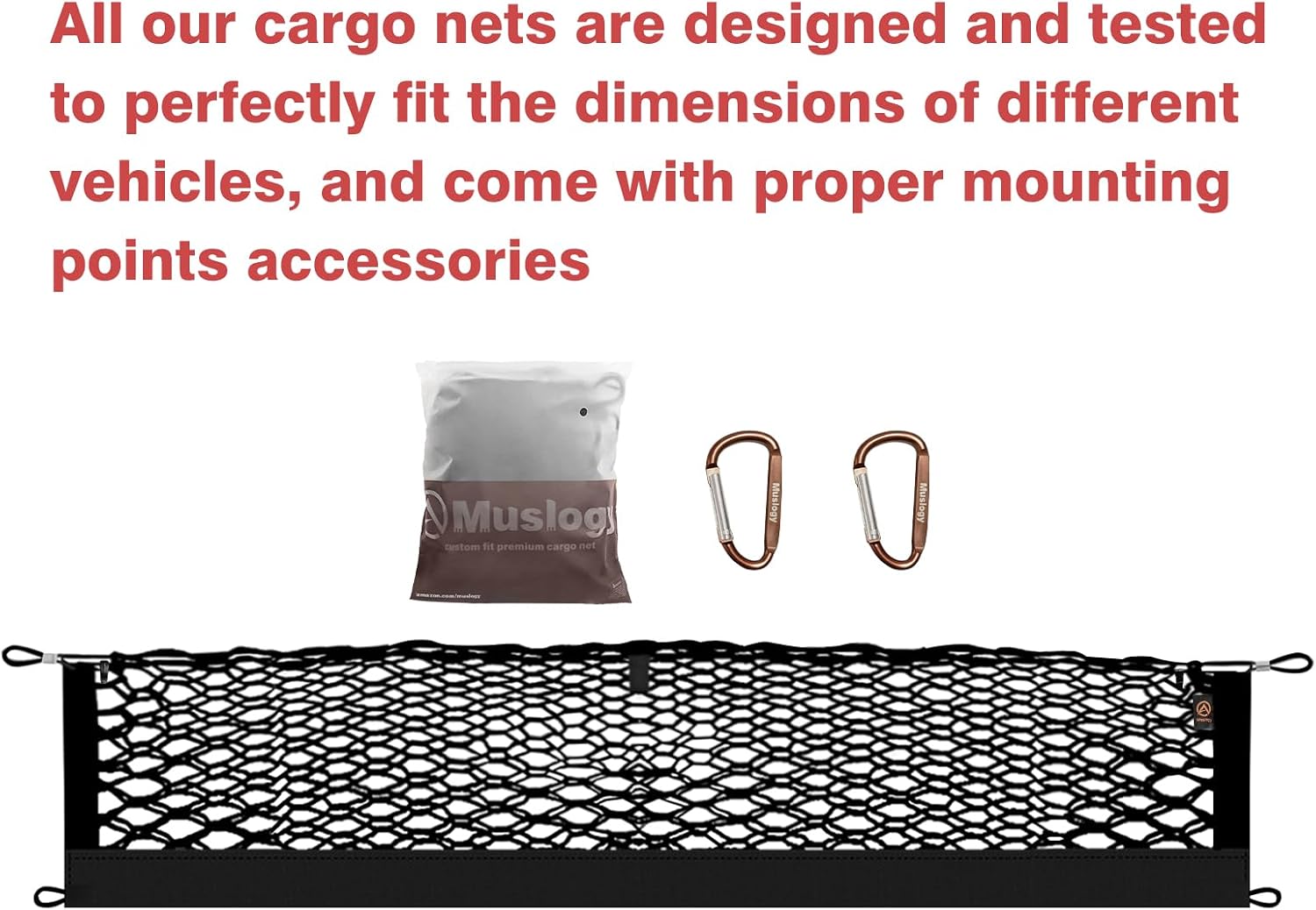Thumbnail 6 de Muslogy Truck Bed Cargo Net for 2015–2020 Chevy Tahoe, GMC Yukon, and Cadillac Escalade