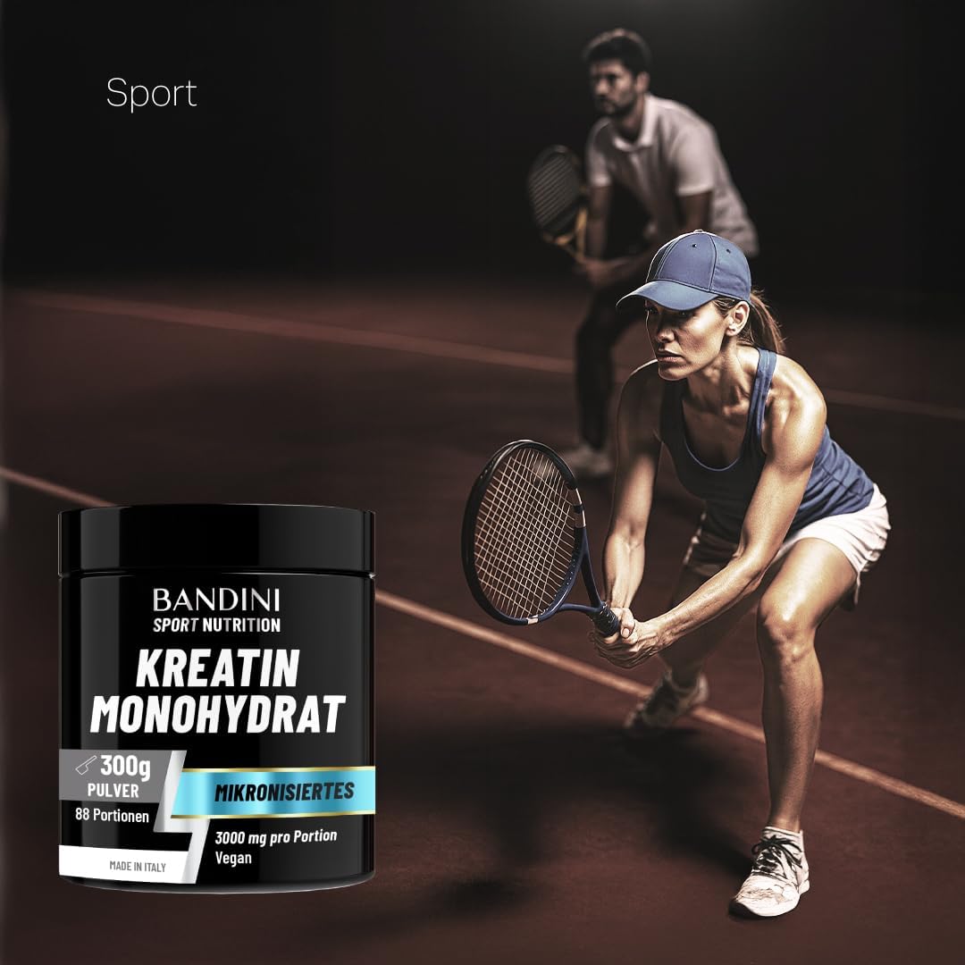 Detalle de BANDINI Creatin Monohydrat 300 g (88 Portionen) – 3.000 mg pro Dosis, mikrofein & geschmacklos