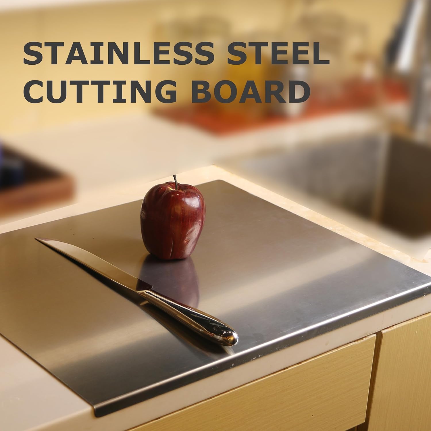 Thumbnail 6 de Stainless Steel Cutting Board for Kitchen (40 x 30 cm) – L-Shaped, Dishwasher Safe