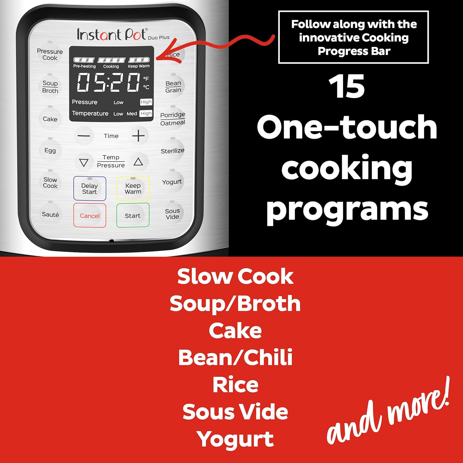 Thumbnail 5 de Instant Pot Duo Plus 9-in-1 3 Quart Electric Pressure Cooker (Stainless Steel)
