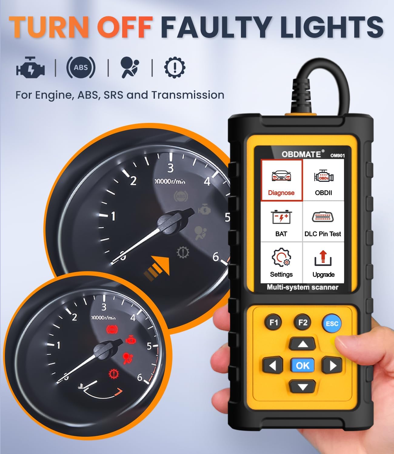 Detalle de OBDMATE OM901 OBD2 Scanner 3.5