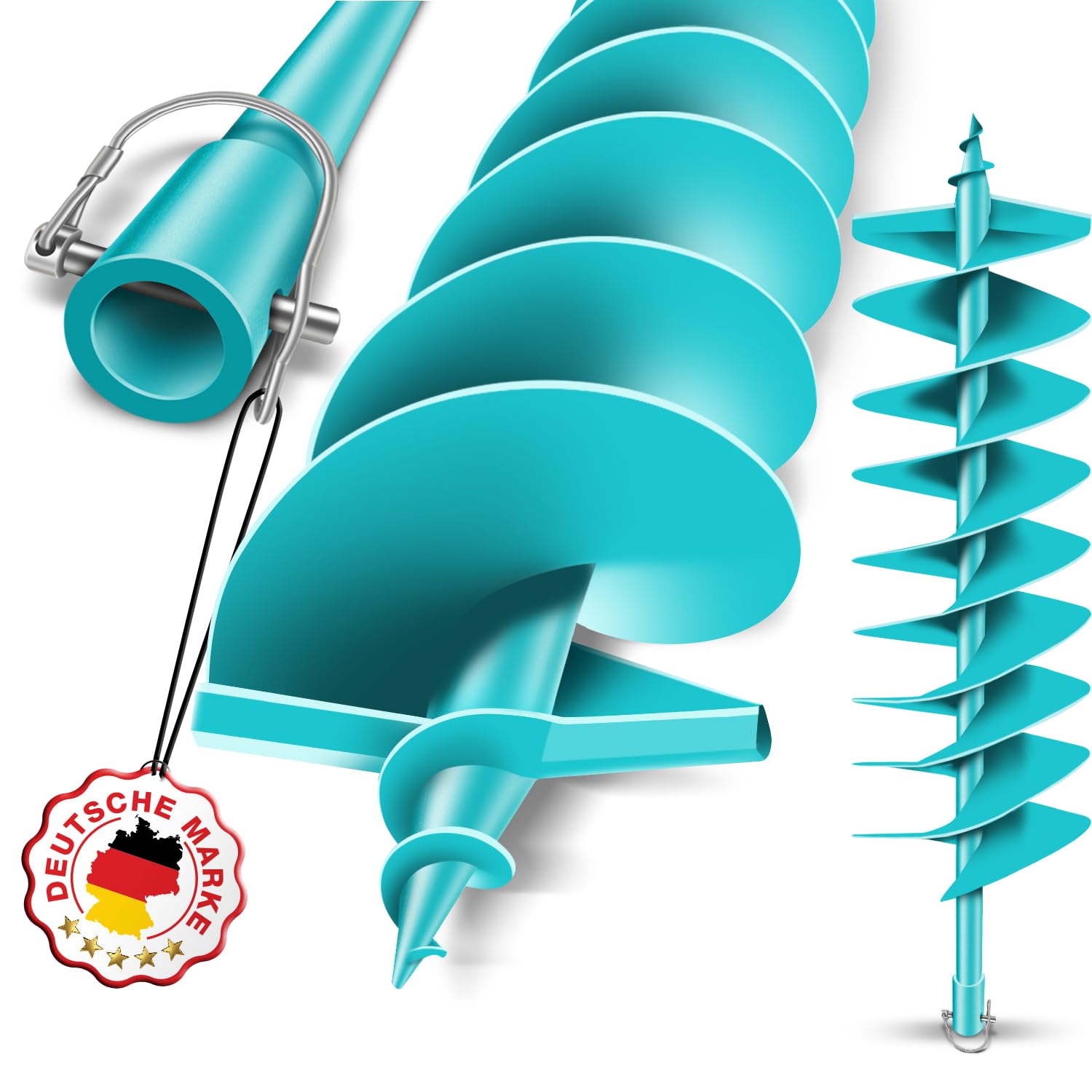 Thumbnail 2 de BRUNNENTAL Adattatore Trivella SDS Plus con Perno Quick Change – Trasforma il Trapano a Percussione in Trivella per Pozzi Ø 40–150 mm