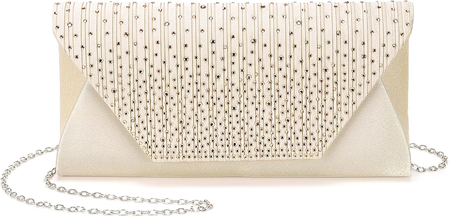 DTGN Evening Clutch Apricot Rhinestone