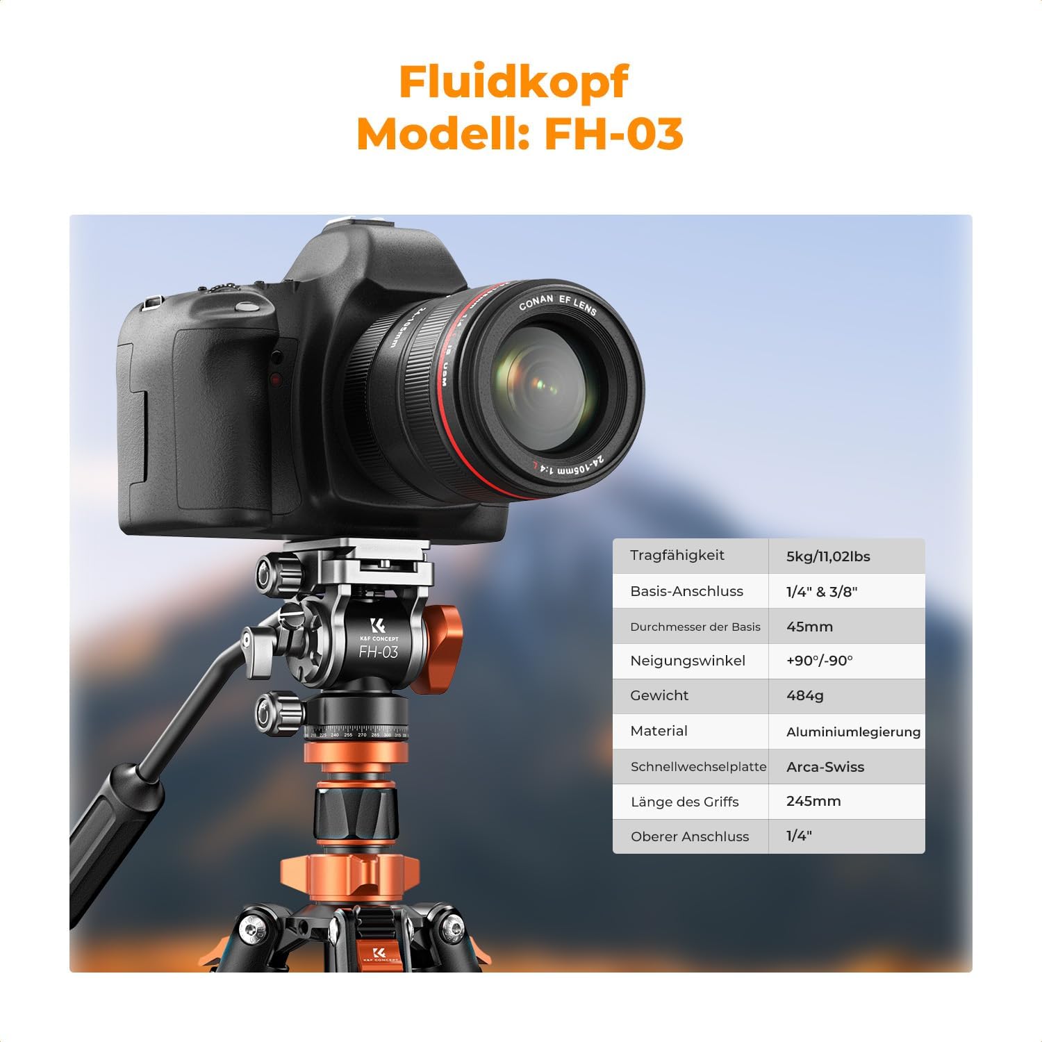 Thumbnail 2 de K&F CONCEPT K234A7 Videostativ 200 cm