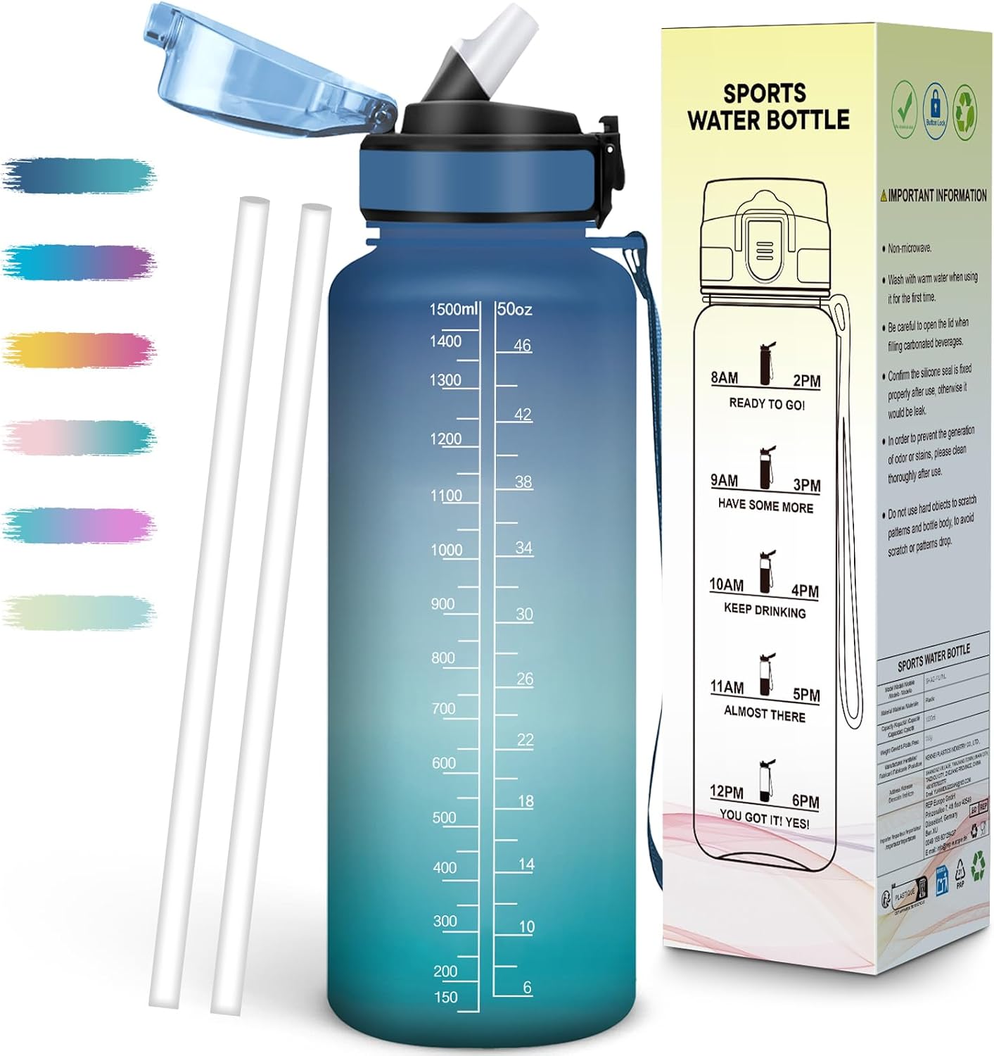 Detalle de Mulbijeo Gourde Paille 1,5L Étanche