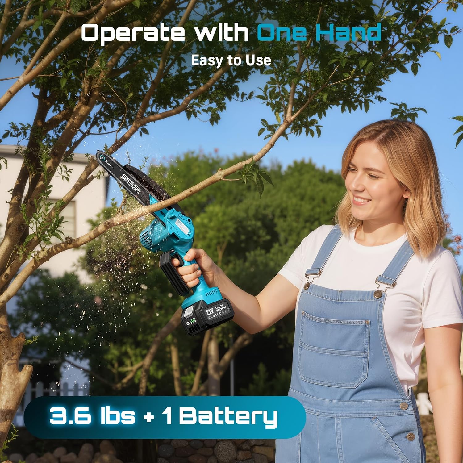 Thumbnail 4 de SEESII 8 inch mini chainsaw 900W