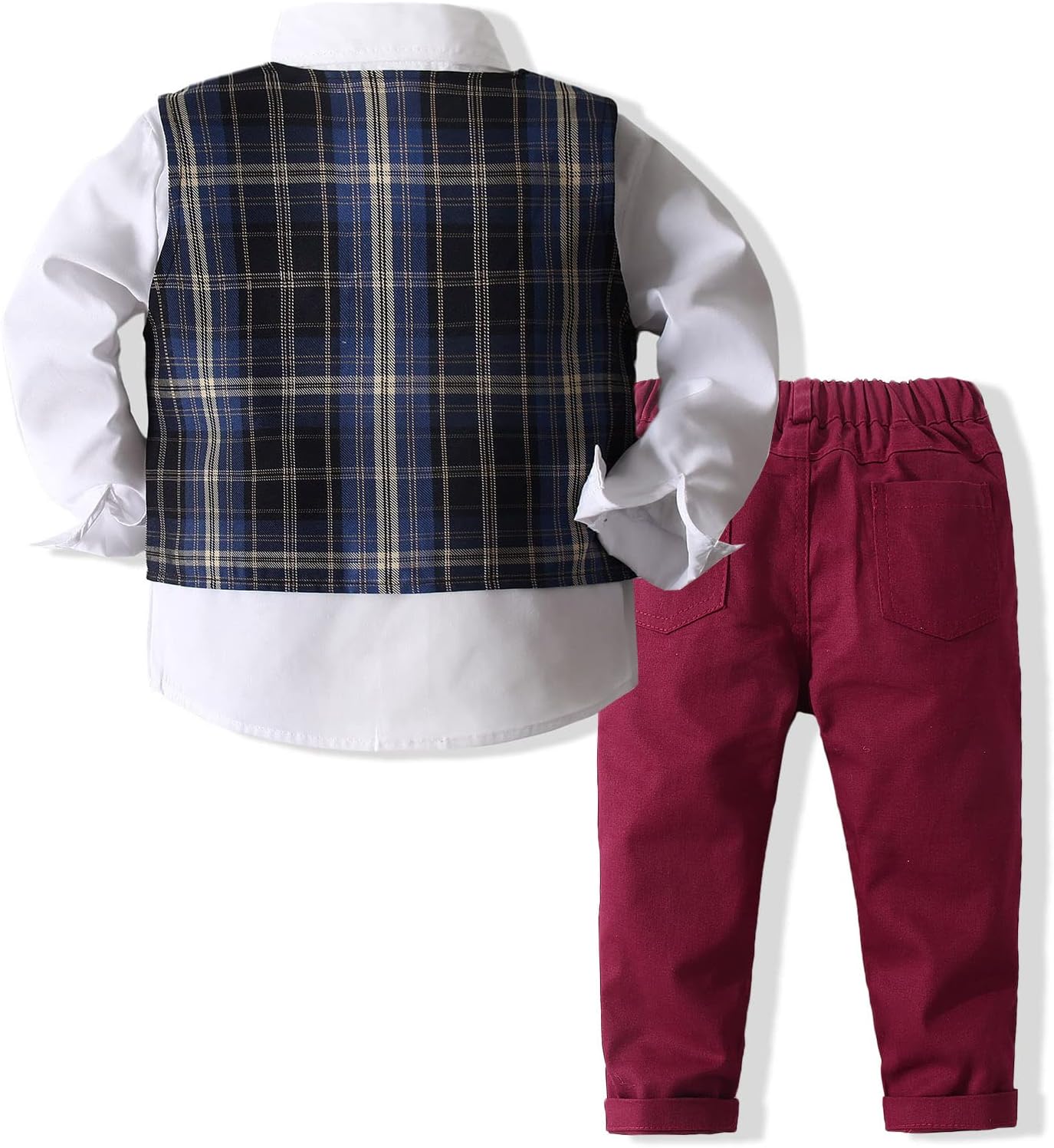 Detalle 2 de Kimocat Baby Boy Formal Outfit, Cotton-Blend Vest