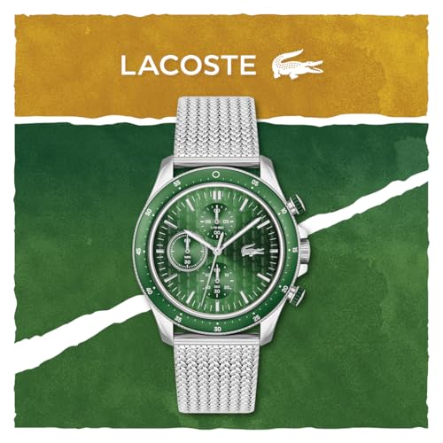 Thumbnail 4 de Lacoste Orologio Neo Heritage Cronografo al Quarzo da Uomo, Cinturino Acciaio Inossidabile Argentato – 2011255