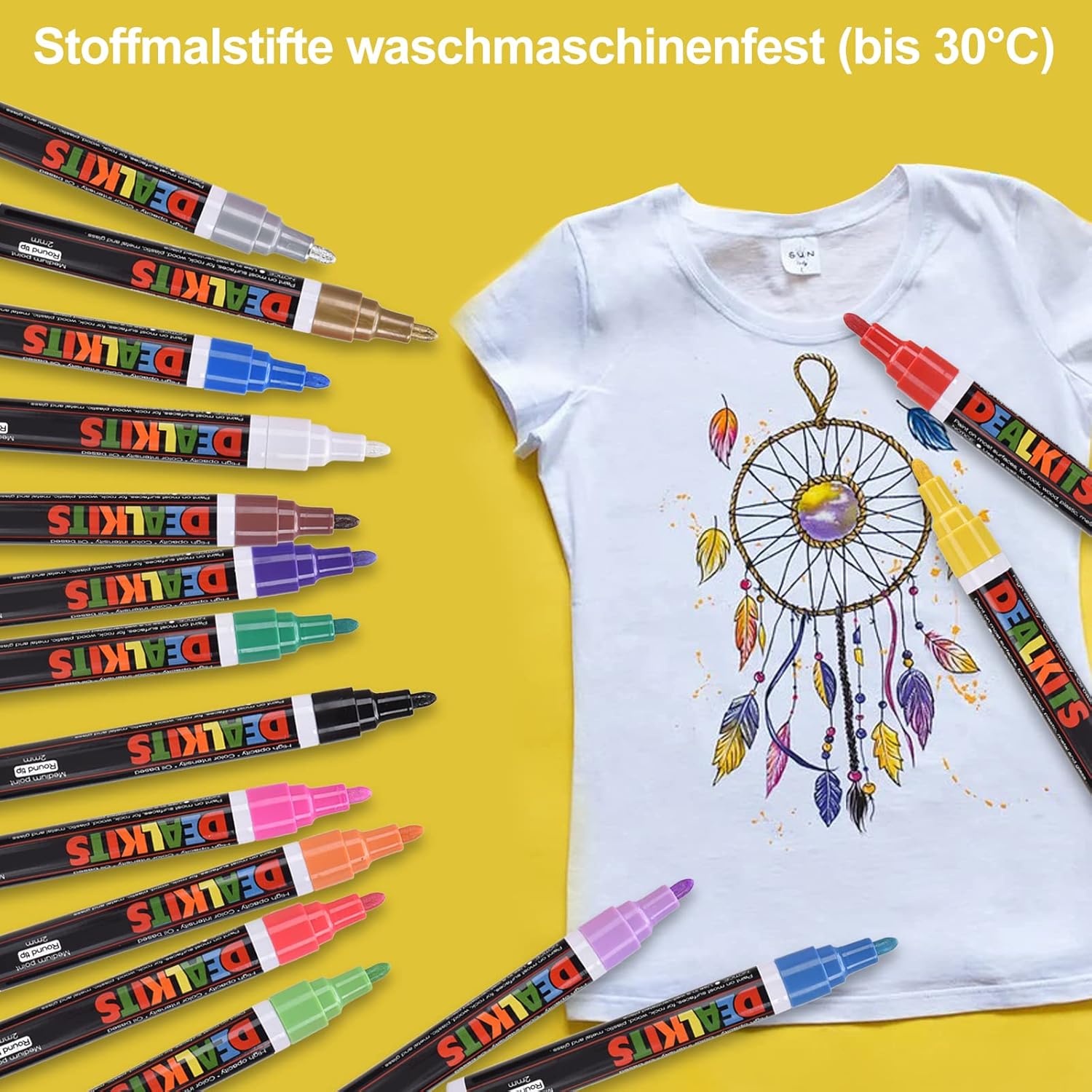 Thumbnail 3 de 16 Farben Acrylstifte für Wasserfestes Malen