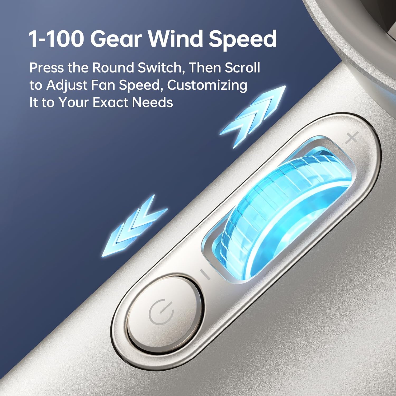 Thumbnail 6 de JISULIFE Ventilatore Portatile a Mano FA53 — Mini Turbo con Display, 5000 mAh, velocità 1–100 e corpo in metallo