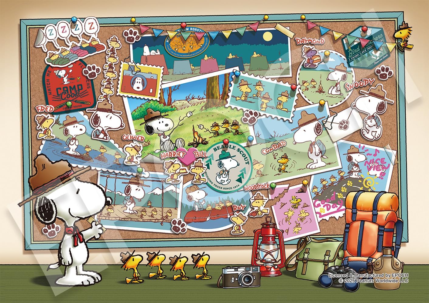 Thumbnail 2 de エポック社 54-717s PEANUTS スヌーピー ジグソーパズル 2000スーパースモールピース 38×53cm