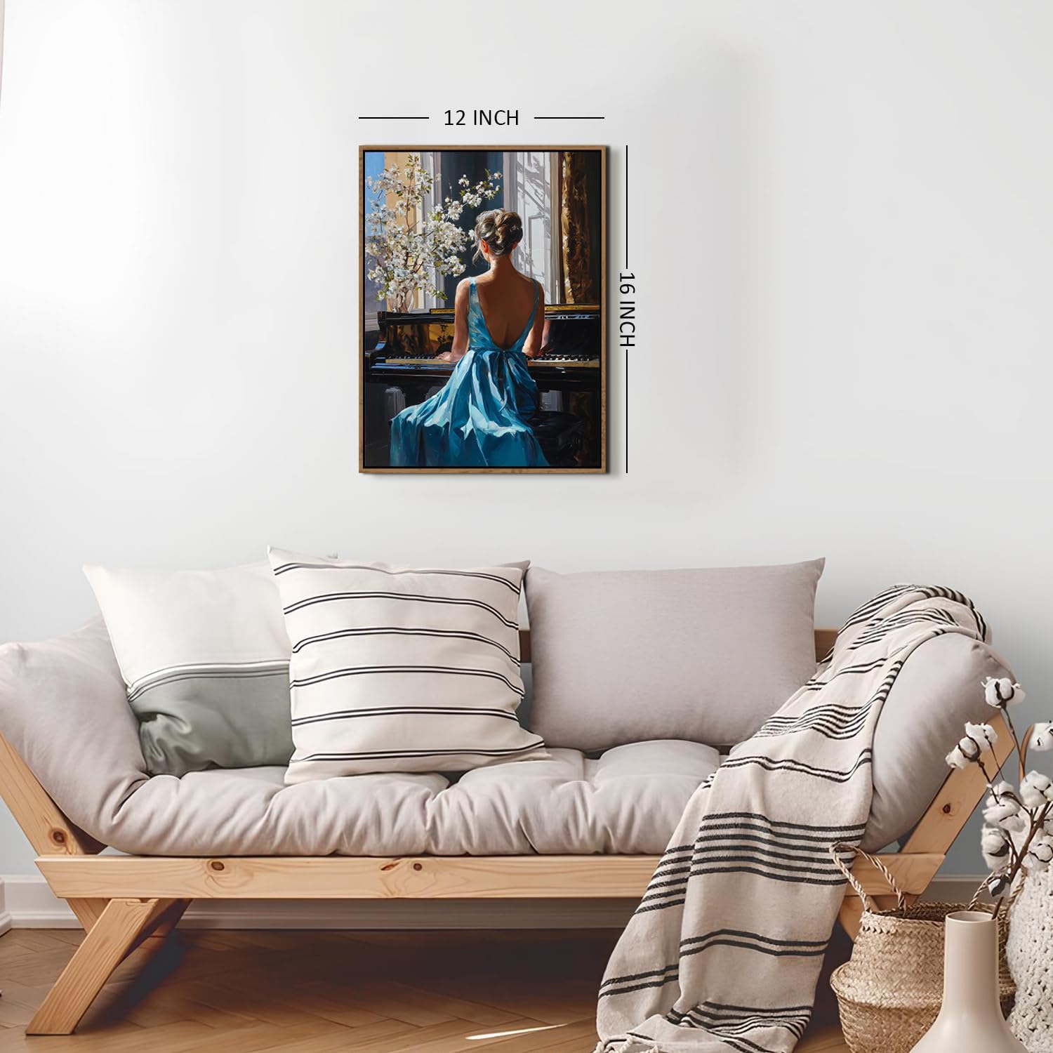 Thumbnail 6 de Vintage Decor Elegant Woman Wall Art (Wood Framed Canvas Prints), 12x16 inch