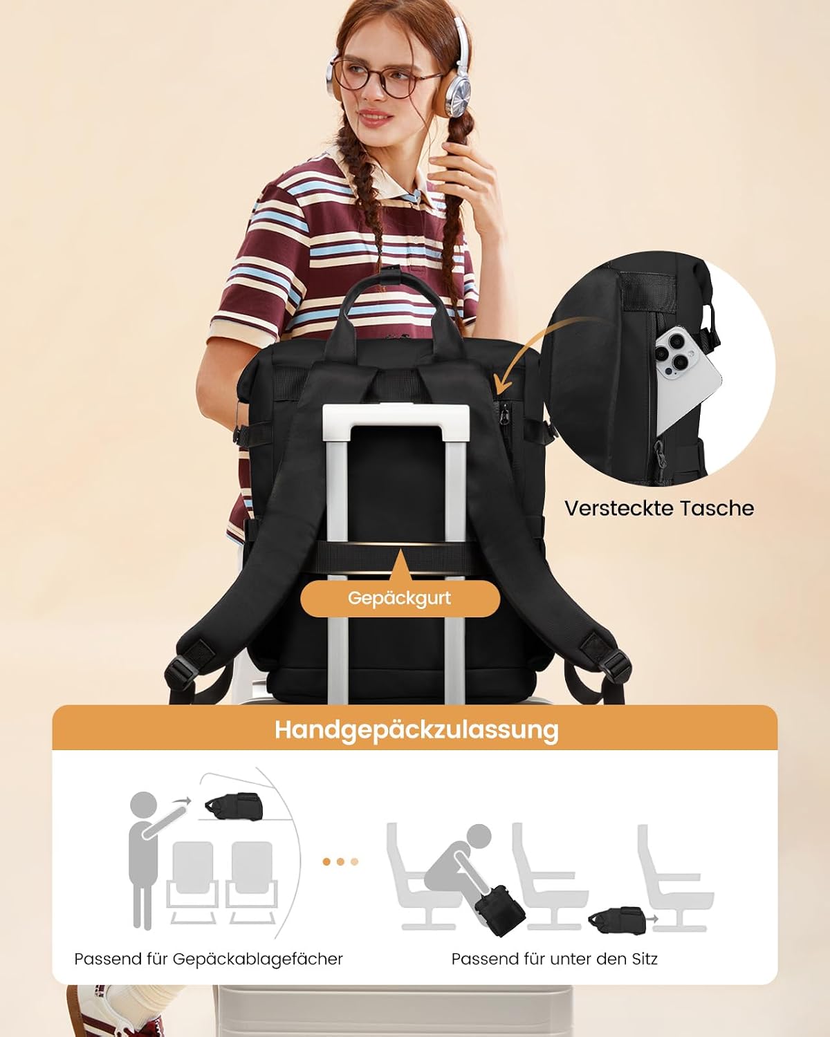 Detalle de LOVEVOOK Rucksack Laptop 15,6 Zoll
