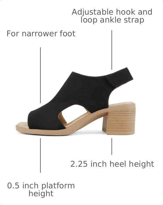 Thumbnail 2 de Soda Peep-Toe Slingback Sandals, 2.25-Inch Heel