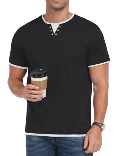 Thumbnail 6 de Hisir Camiseta de Verano para Hombre con Bloques de Color, manga corta y cuello redondo