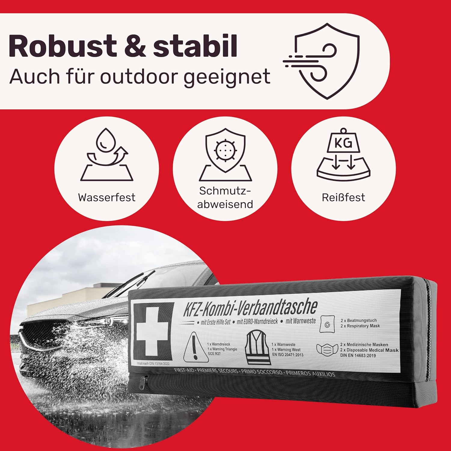 Thumbnail 3 de KFZ Kombitasche 3‑in‑1 Verbandskasten DIN 13164