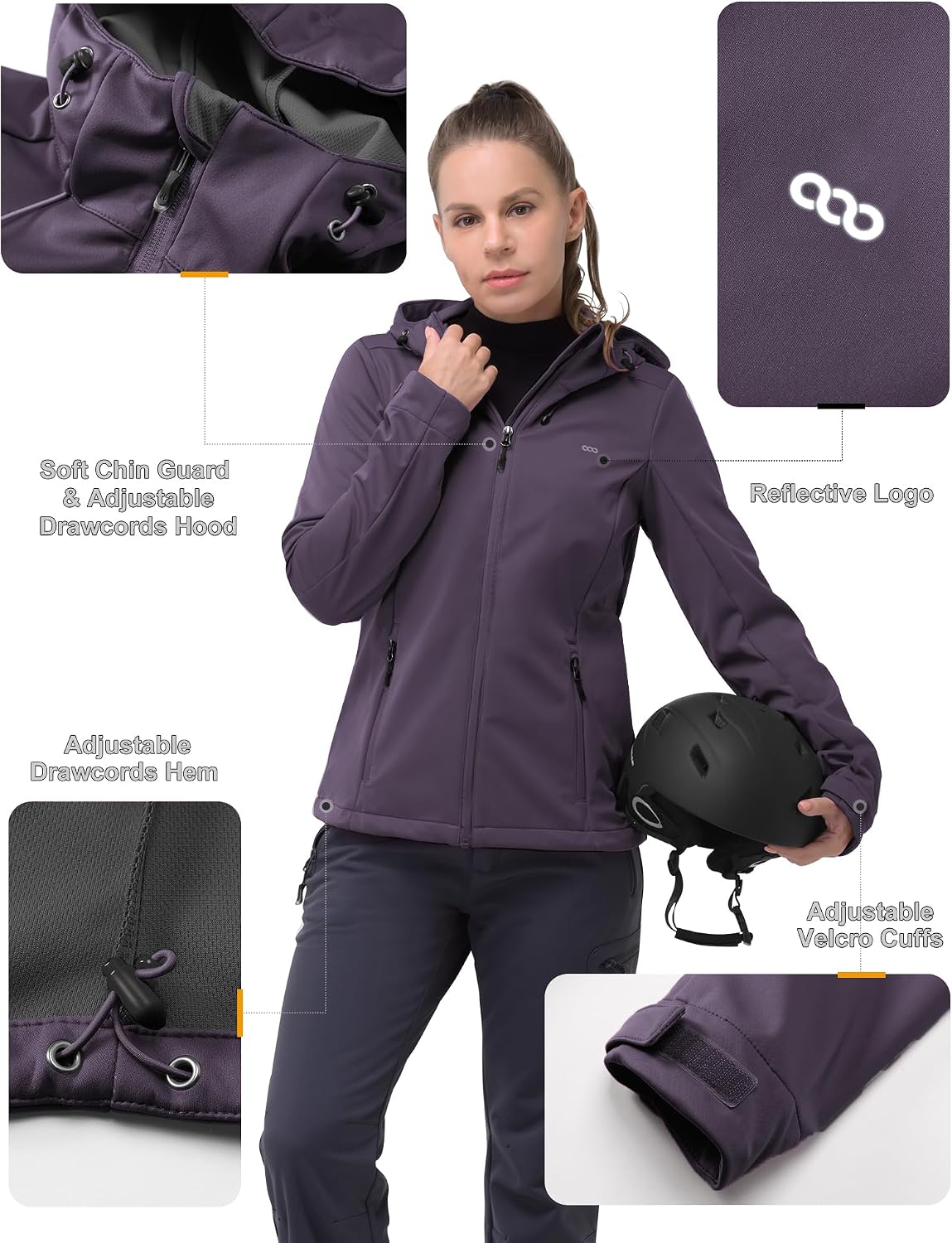 Thumbnail 3 de 33,000ft Damen Softshelljacke 8000 mm Wasserfest