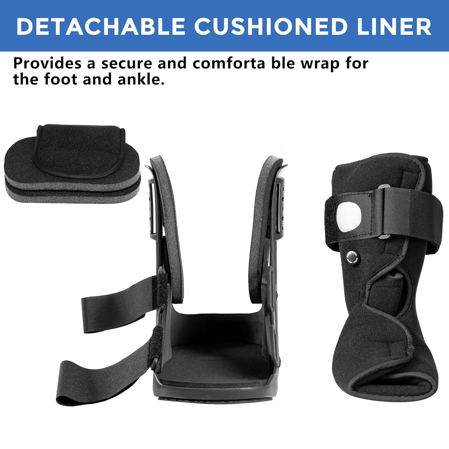 Detalle de LAFUYSO Air Walking Boot – Short Cam Walker Medical Foot Brace for Fractures, Sprains & Joint Injuries
