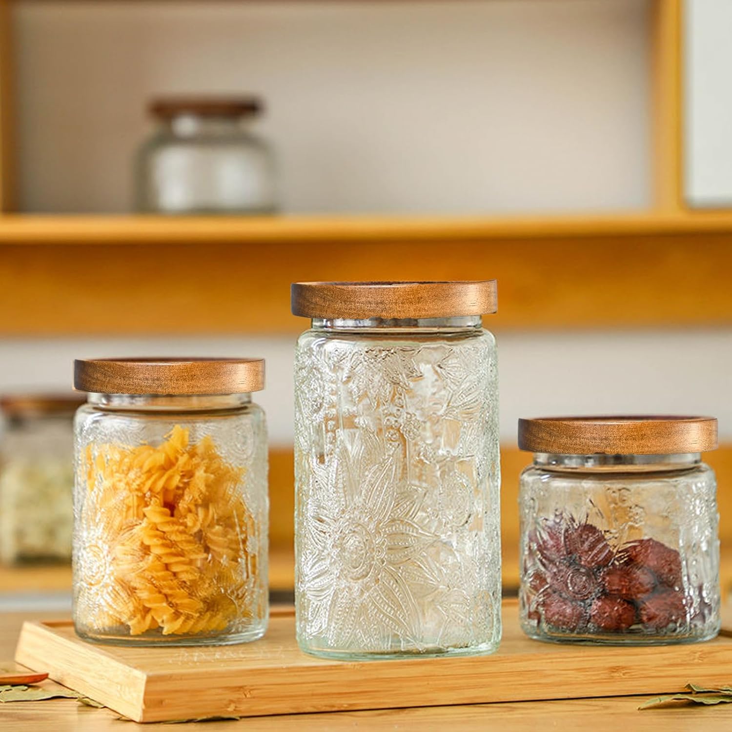 Thumbnail 2 de Adodeen 32oz vintage glass storage jars