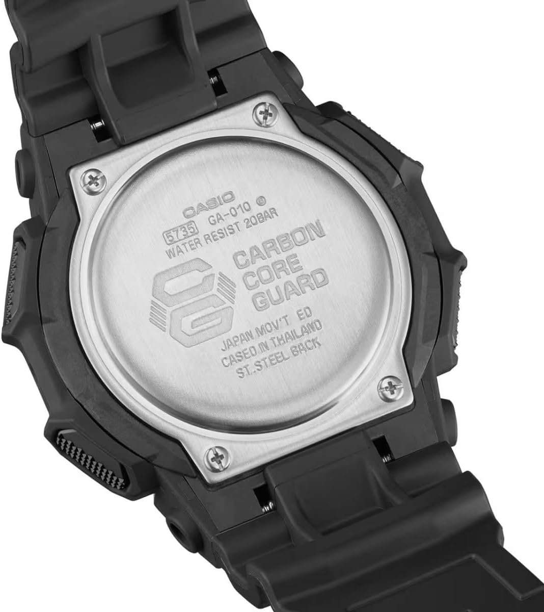 Thumbnail 3 de Casio Herren G-Shock Analog-Digital Quarz Uhr Schwarz/Gold – 50 mm Gehäuse, 20 bar