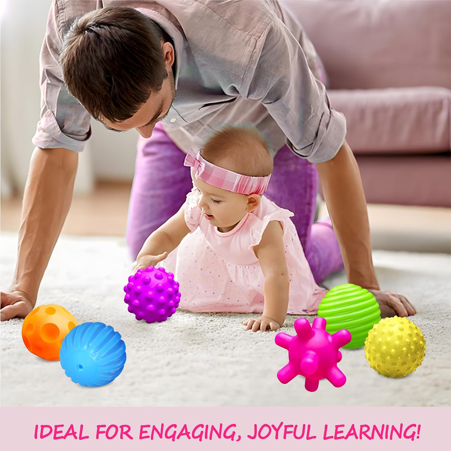 Thumbnail 4 de ROHSCE Baby Textured Multi Sensory Massage Balls 6-pack