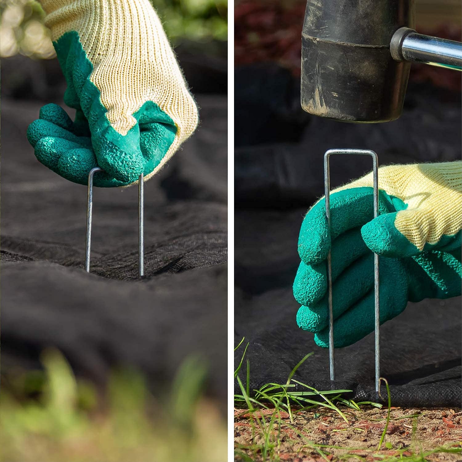 Thumbnail 1 de COM-FOUR® 50x Ancoraggi a terra in acciaio rivestito 150 x 30 x 3 mm (50 pezzi) per veli, tende e giardino