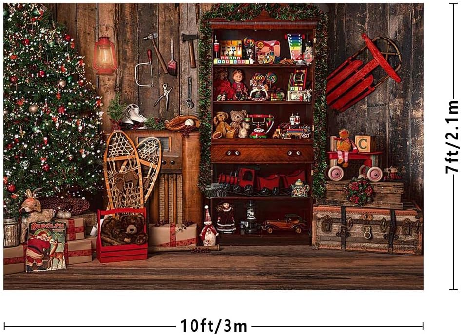Detalle de MEHOFOND 10x7ft Christmas Photography Backdrop