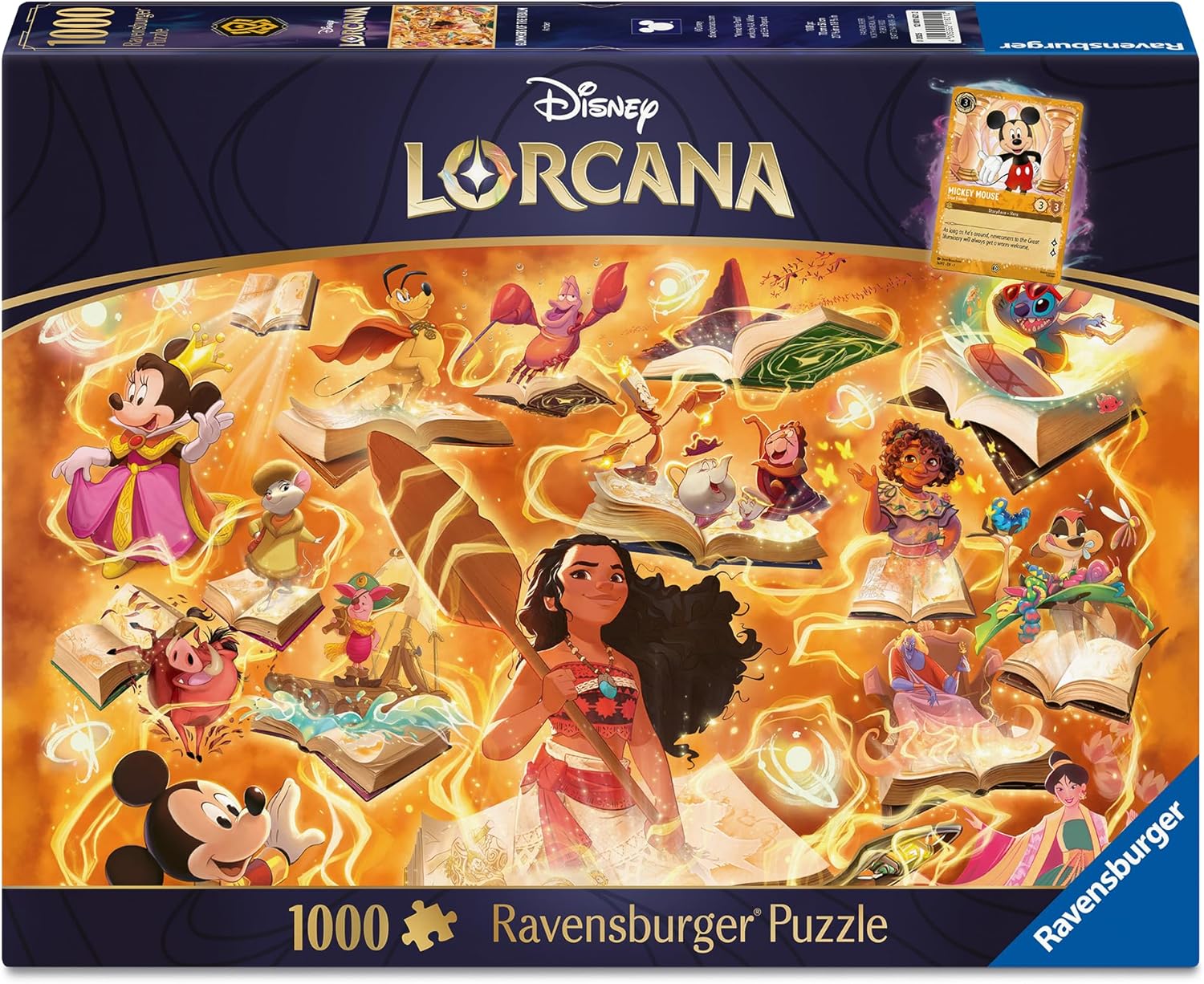 Detalle de Ravensburger Disney Lorcana Glimmers of the Realm: Amber 1000 Piece Puzzle