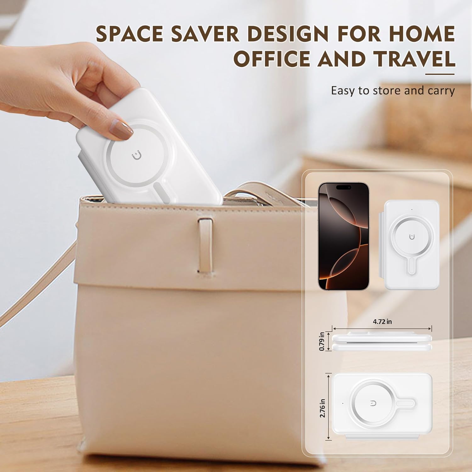 Thumbnail 5 de Magnetic Wireless Charger for iPhone: 3-in-1 Travel Charging Station