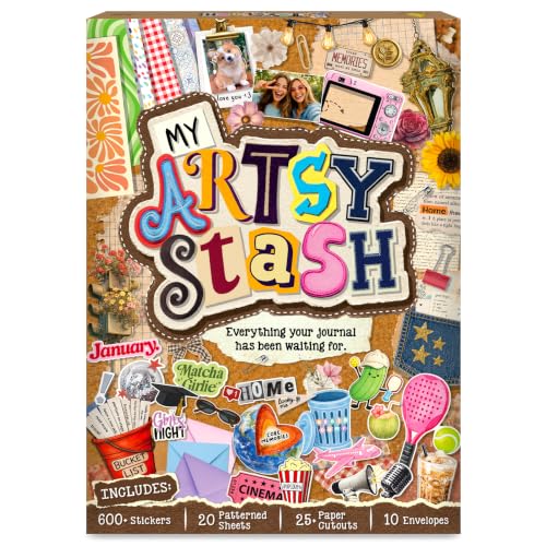 Detalle de My Artsy Stash – Scrapbooking Kit, Journaling Kit & Junk Journal Supplies by Gouda Games