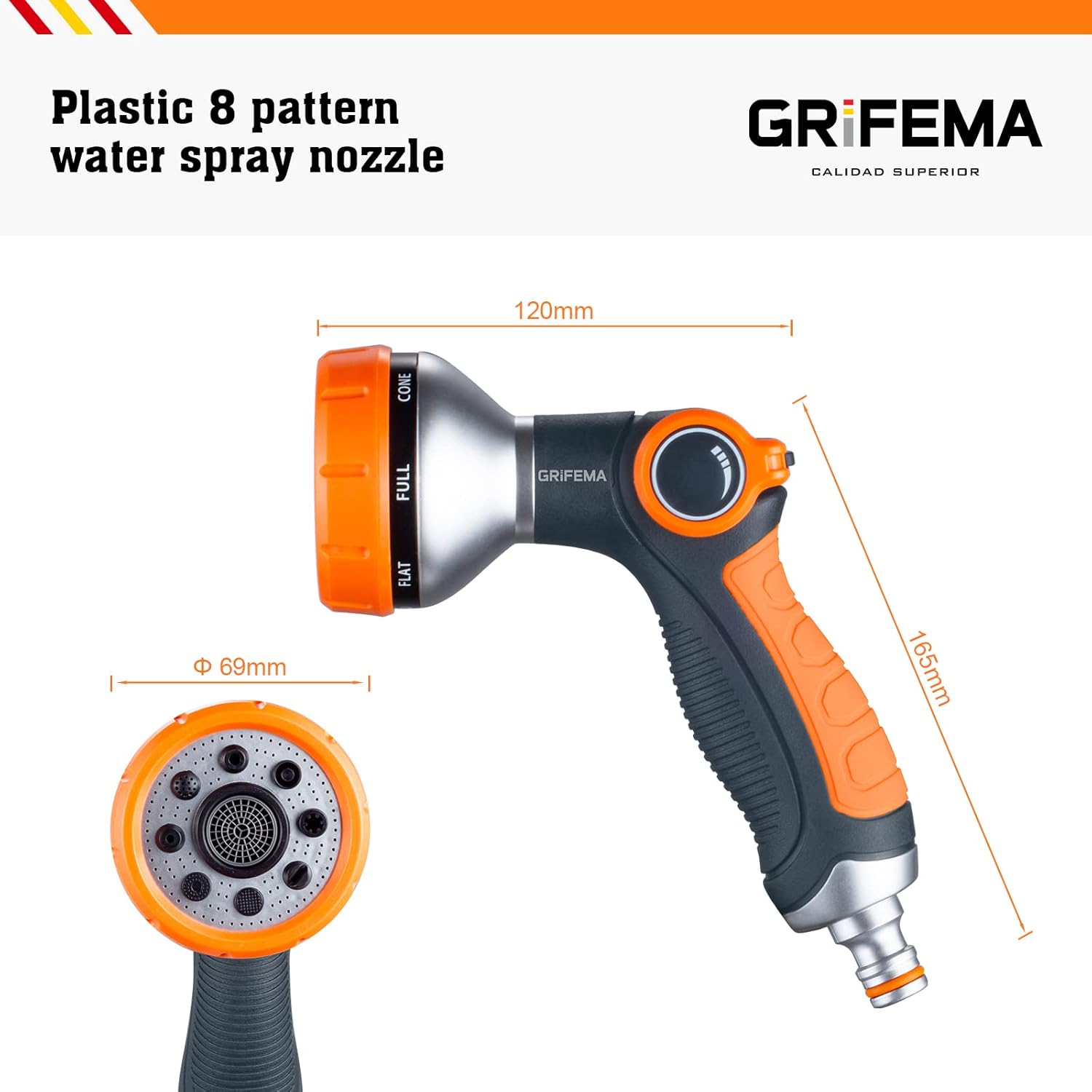 Thumbnail 1 de GRIFEMA GE1303 pistolet arrosage 8 modes