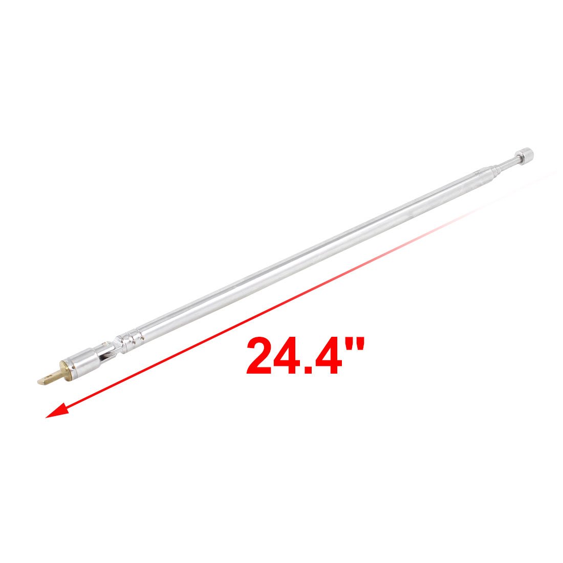 Detalle 2 de Uxcell 62cm Telescopic 4-Section Radio Control AM/FM/TV Antenna (Retractable, Rotating)