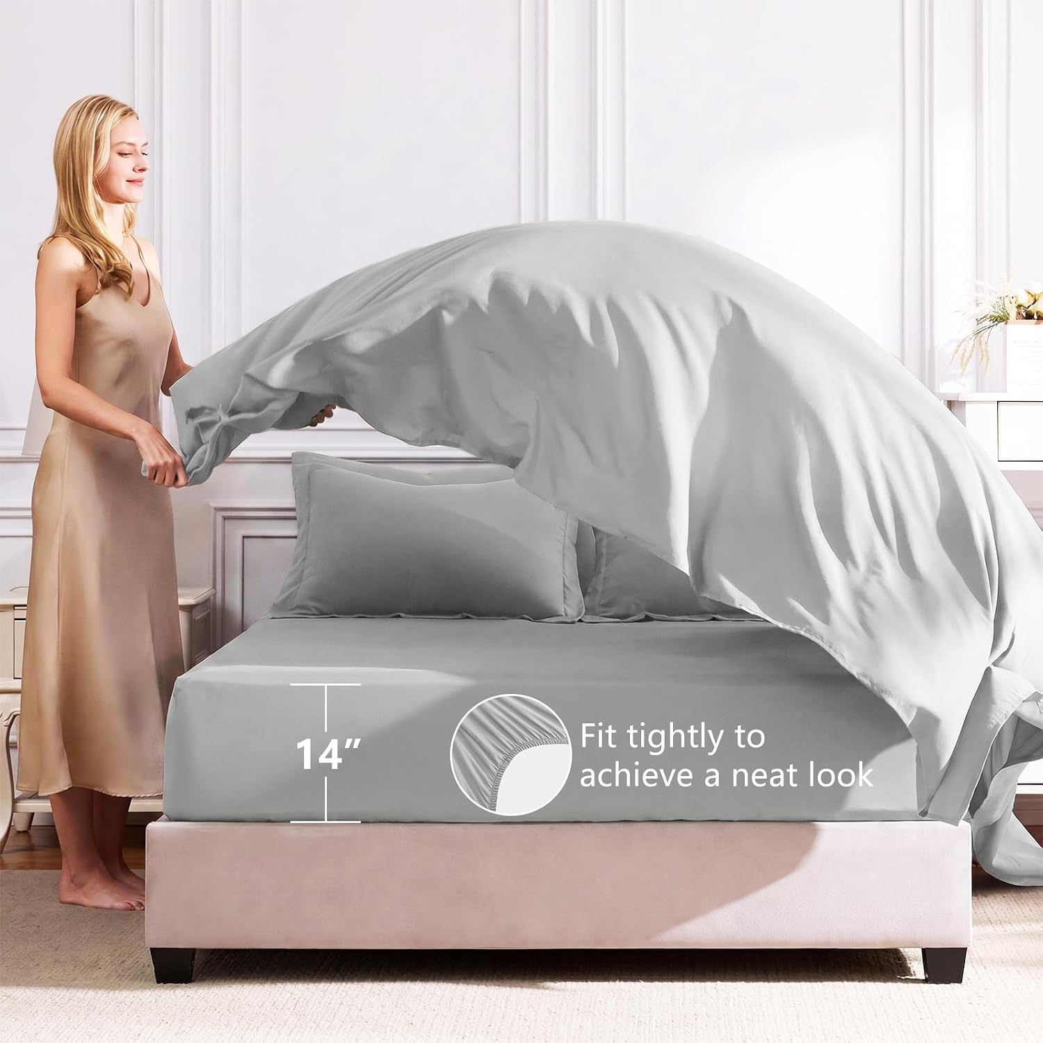 Thumbnail 4 de CozyLux Queen Comforter Set 88x88