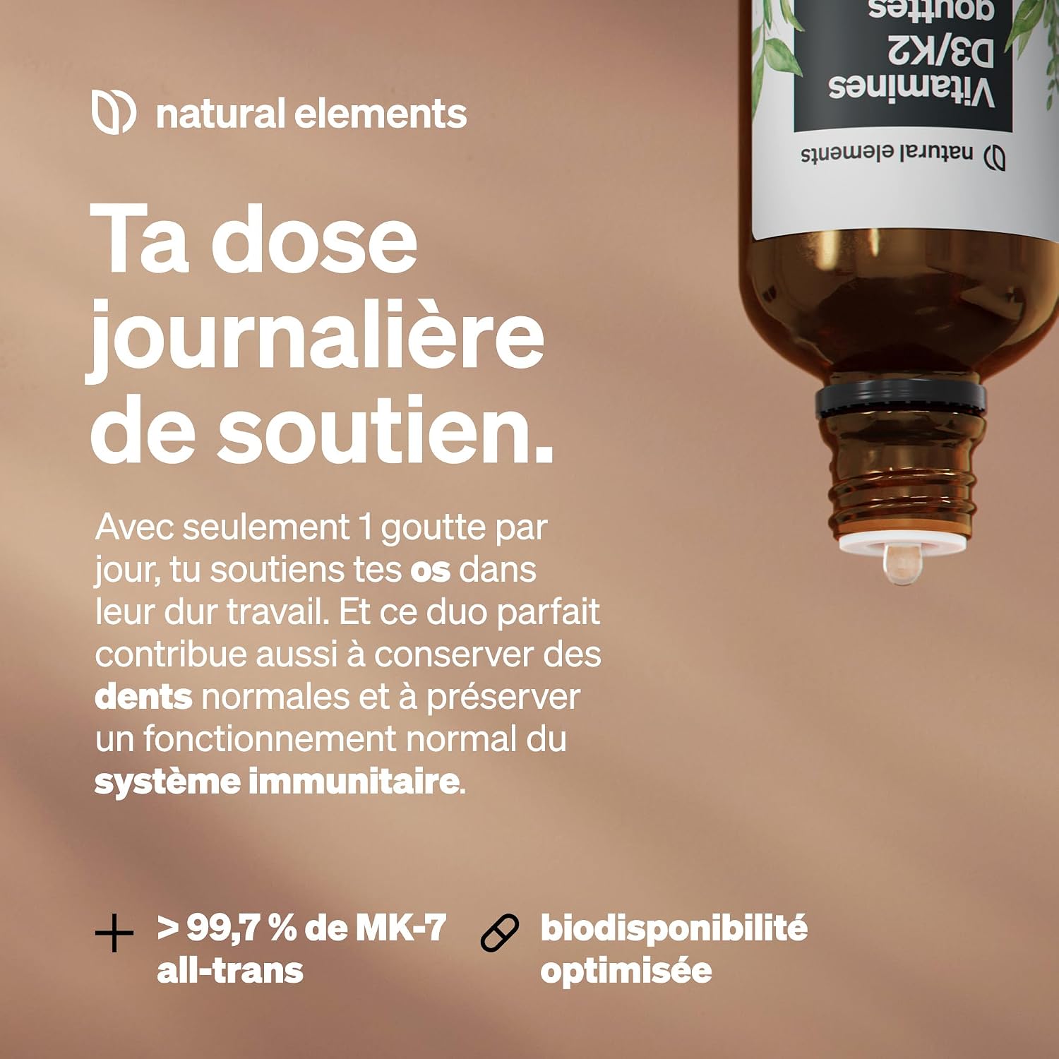 Thumbnail 3 de Vitamine D3 & K2 Premium 50 ml — gouttes concentrées 💧